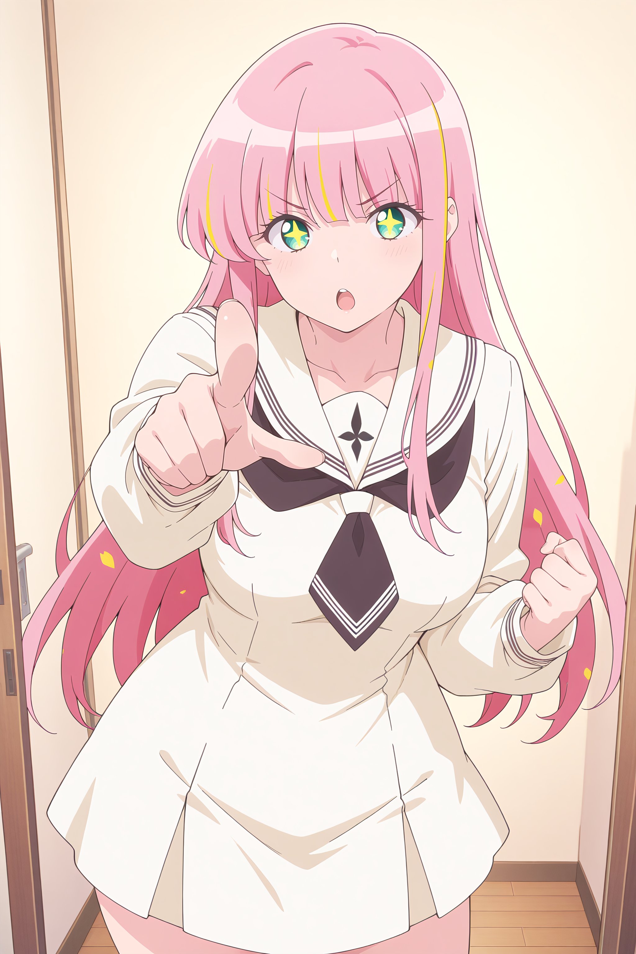 Hanaori-Meteor,  1girl,  pink hair by MDFD-1991 on Tensor.Art
