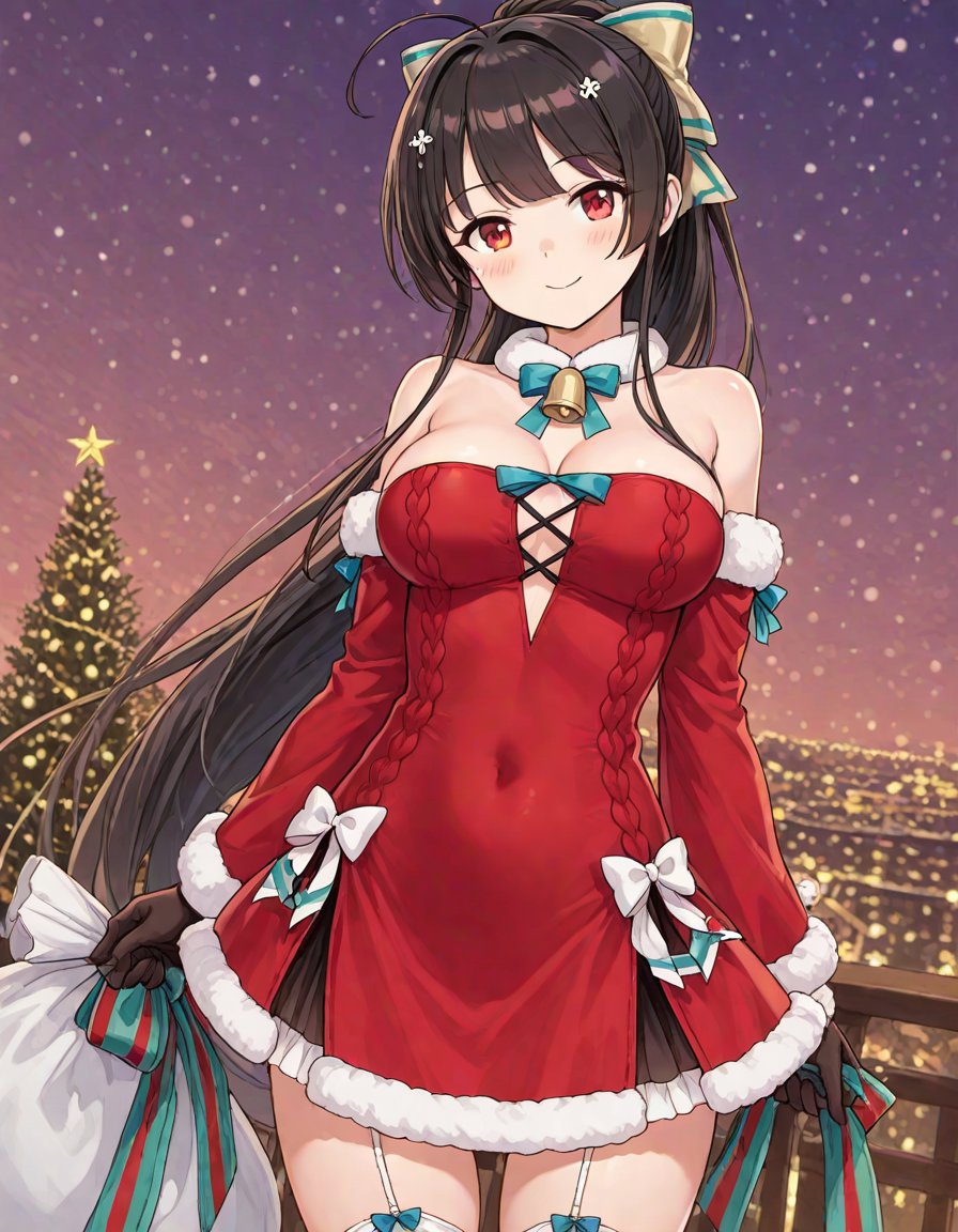 agano \(azur lane\),  santa costume,  best quality by miaomiao on Tensor.Art