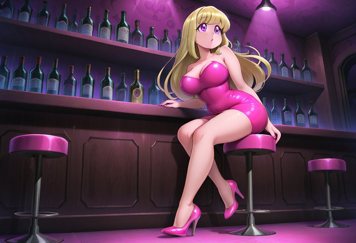 sitting on stool,  bar,  1girl by toon667 on Tensor.Art