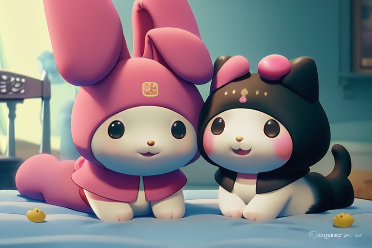 mymelody as a dog,  by james gurney greg rutkowski photo by angelique boissiere art streiber,  photorealistic by ArtyEmolg...