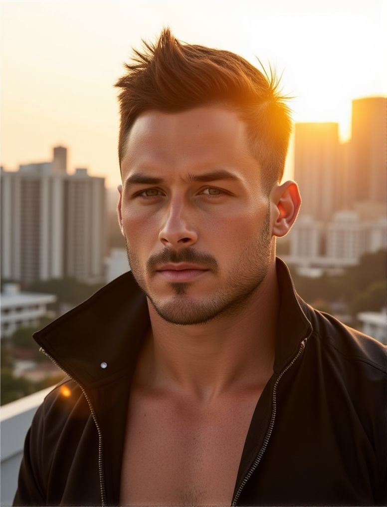 danny amendola ,  In the heart of a bustling city,  under the soft glow of a golden hour sunset by HottiesnHotties on Tens...