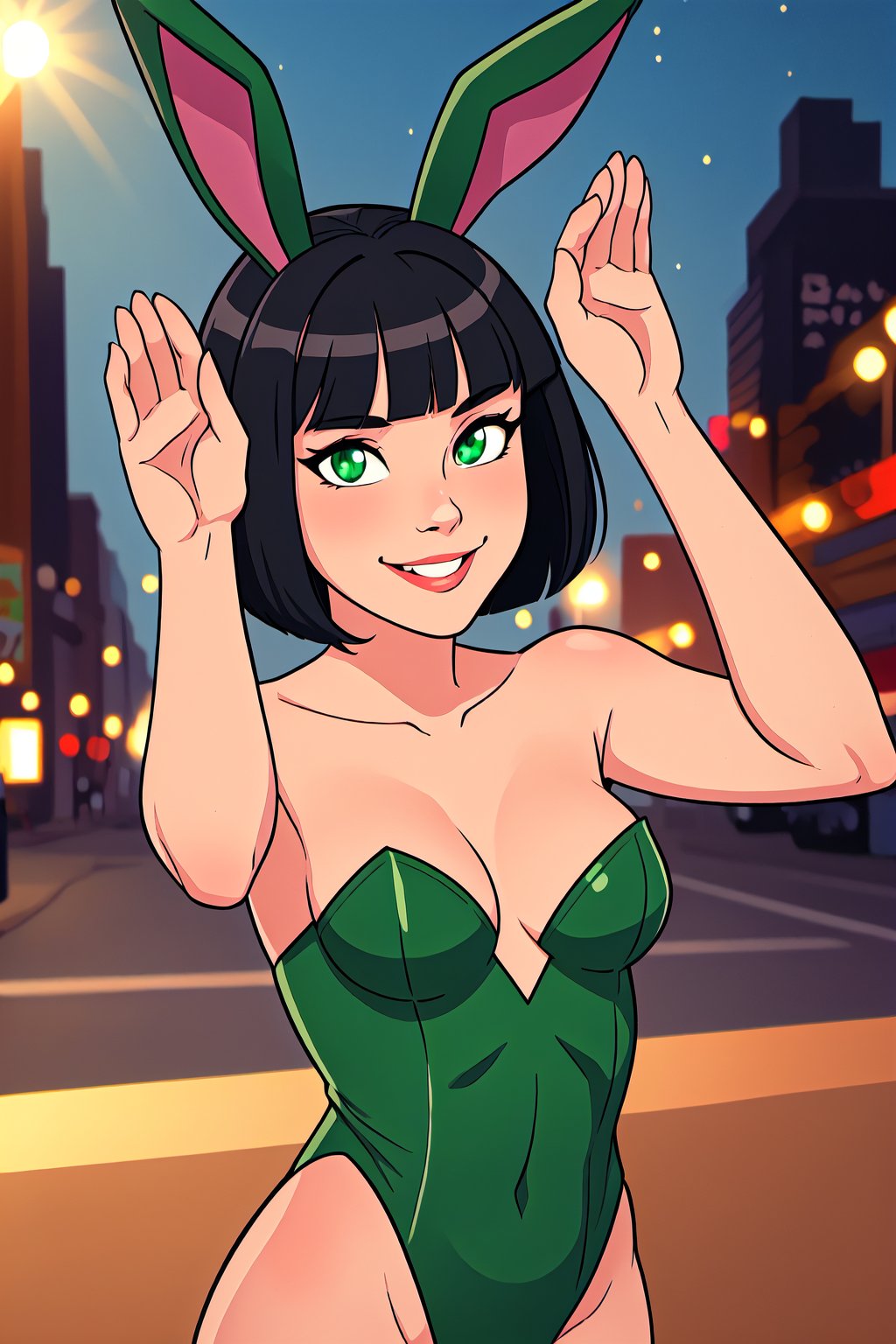 bunny pose,  bpv1,  fake animal ears by TheCheckeredSausage on Tensor.Art