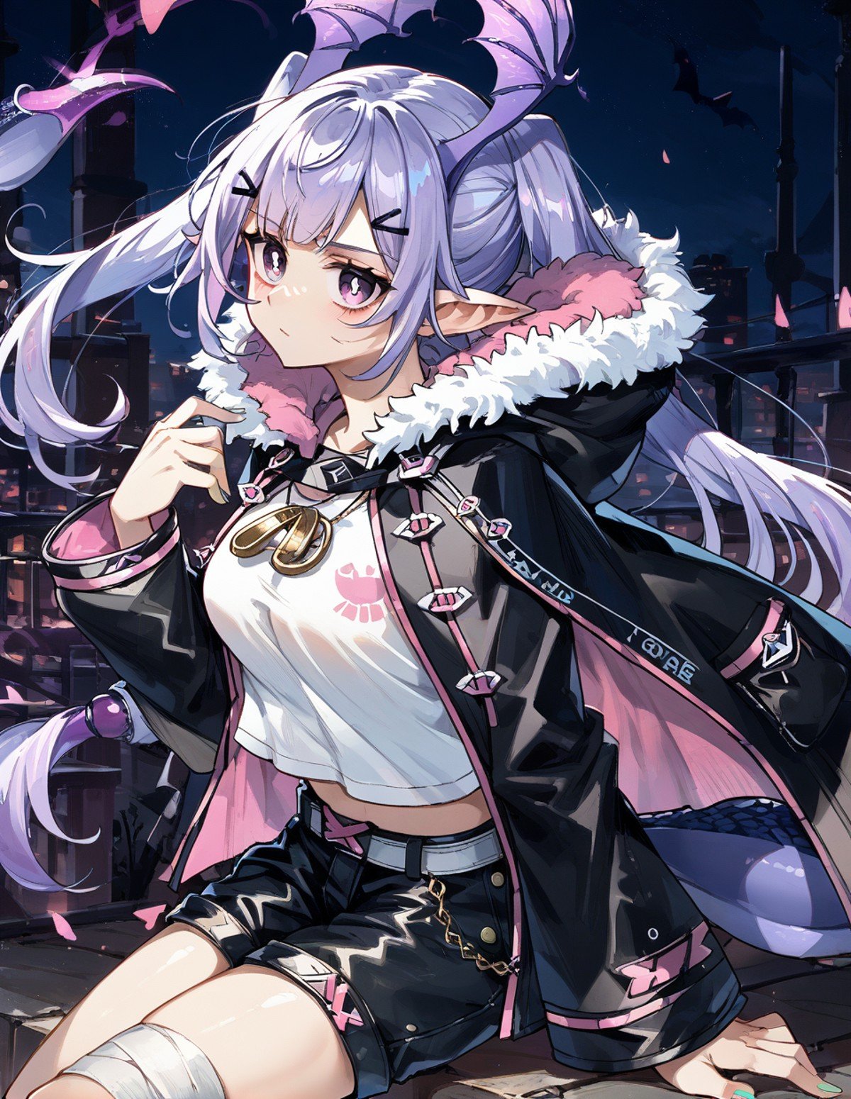 1girl,  solo,  manticore(arknights) by user_735282200731431107 on Tensor.Art