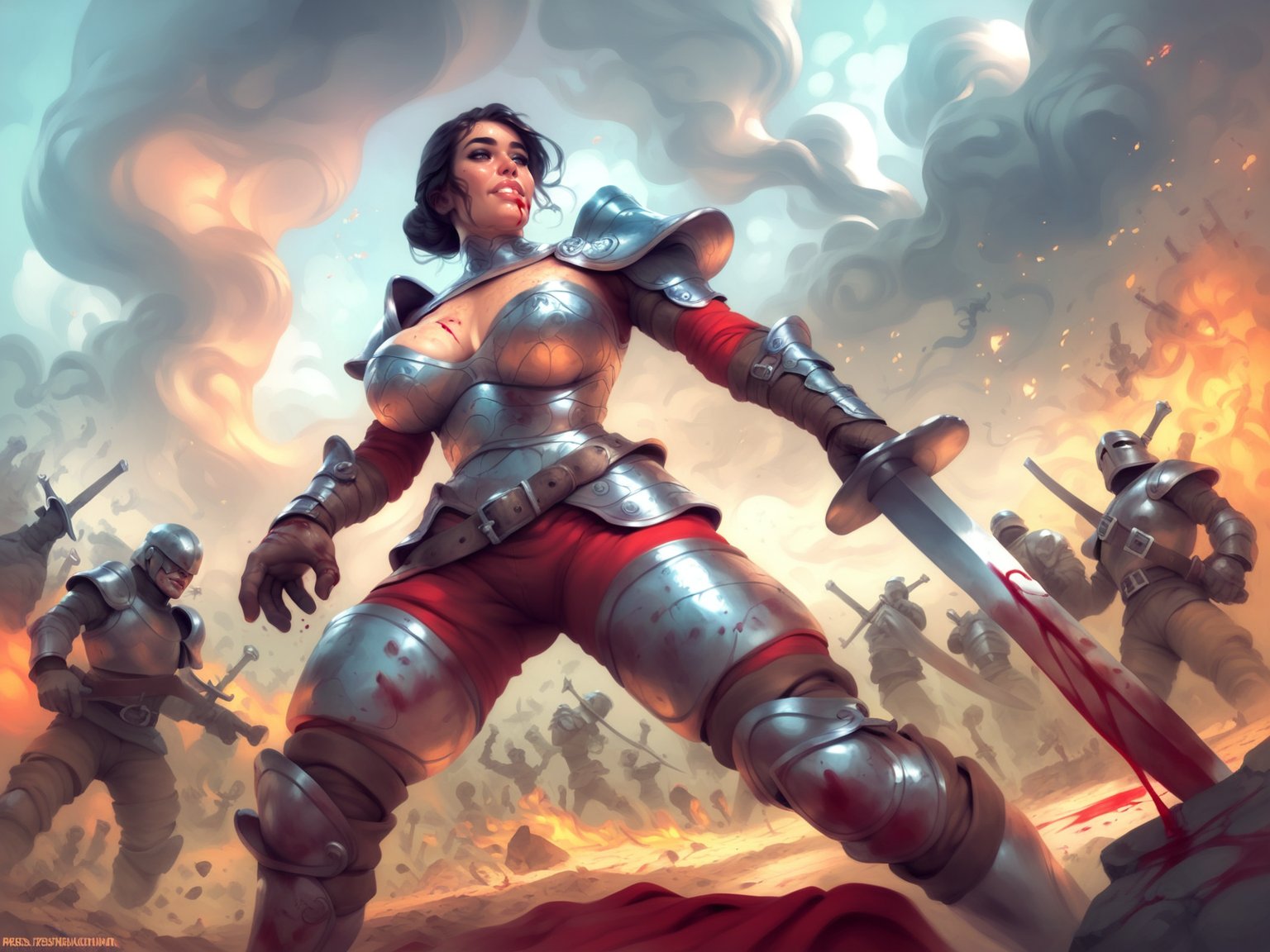 epic battle,  battlefield,  medieval battle by Tuzluk on Tensor.Art