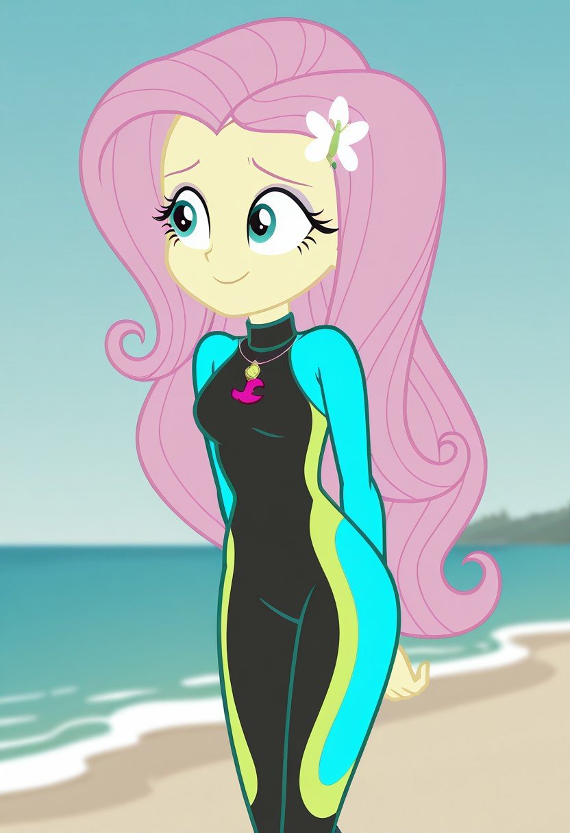 fluttershy_swimsuit,  Equestria Girls,  Fluttershy by tupirish on Tensor.Art