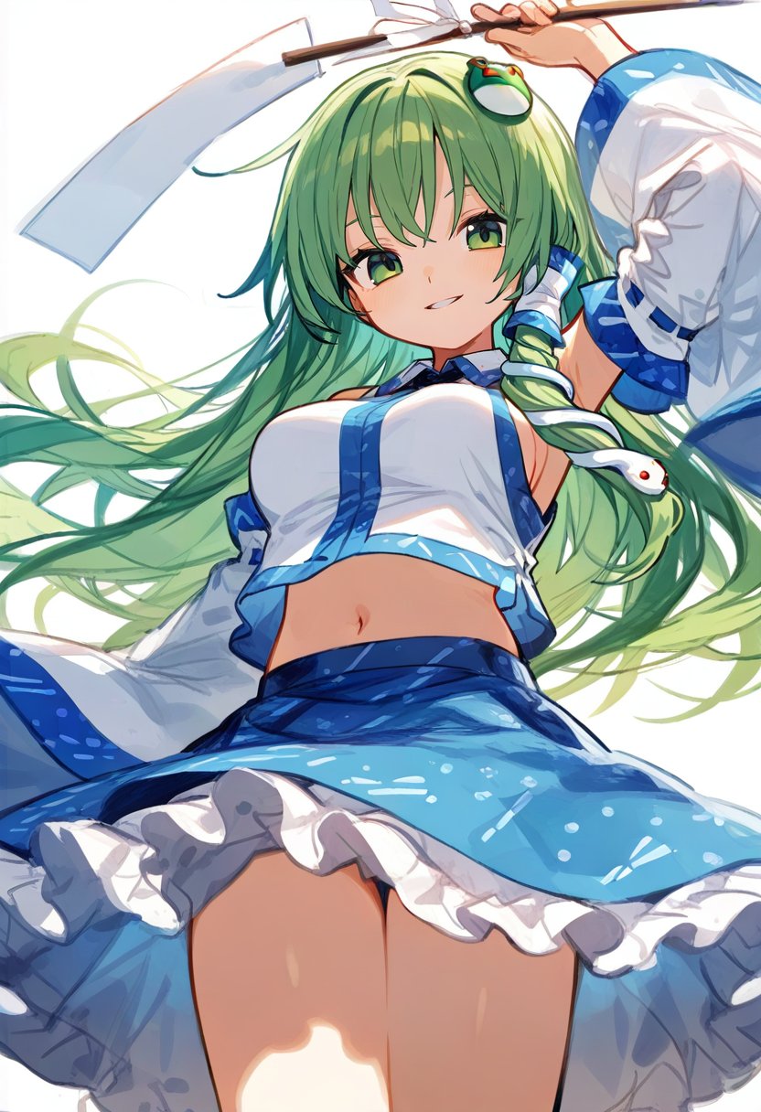 1girl,  kochiya sanae,  touhou by silvermoong on Tensor.Art
