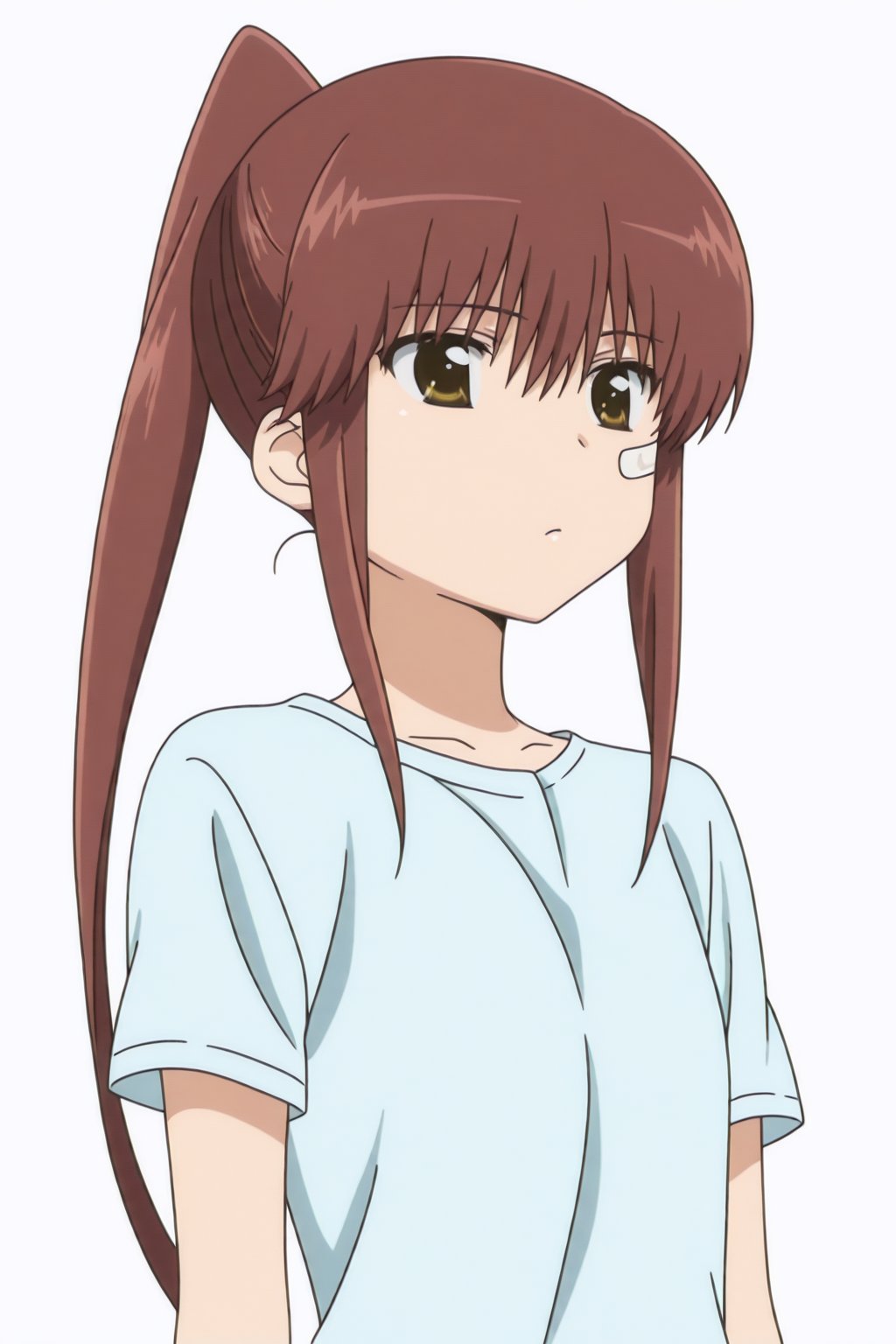 Riko Suminoe,  bandaid on face,  long hair by reprinter on Tensor.Art