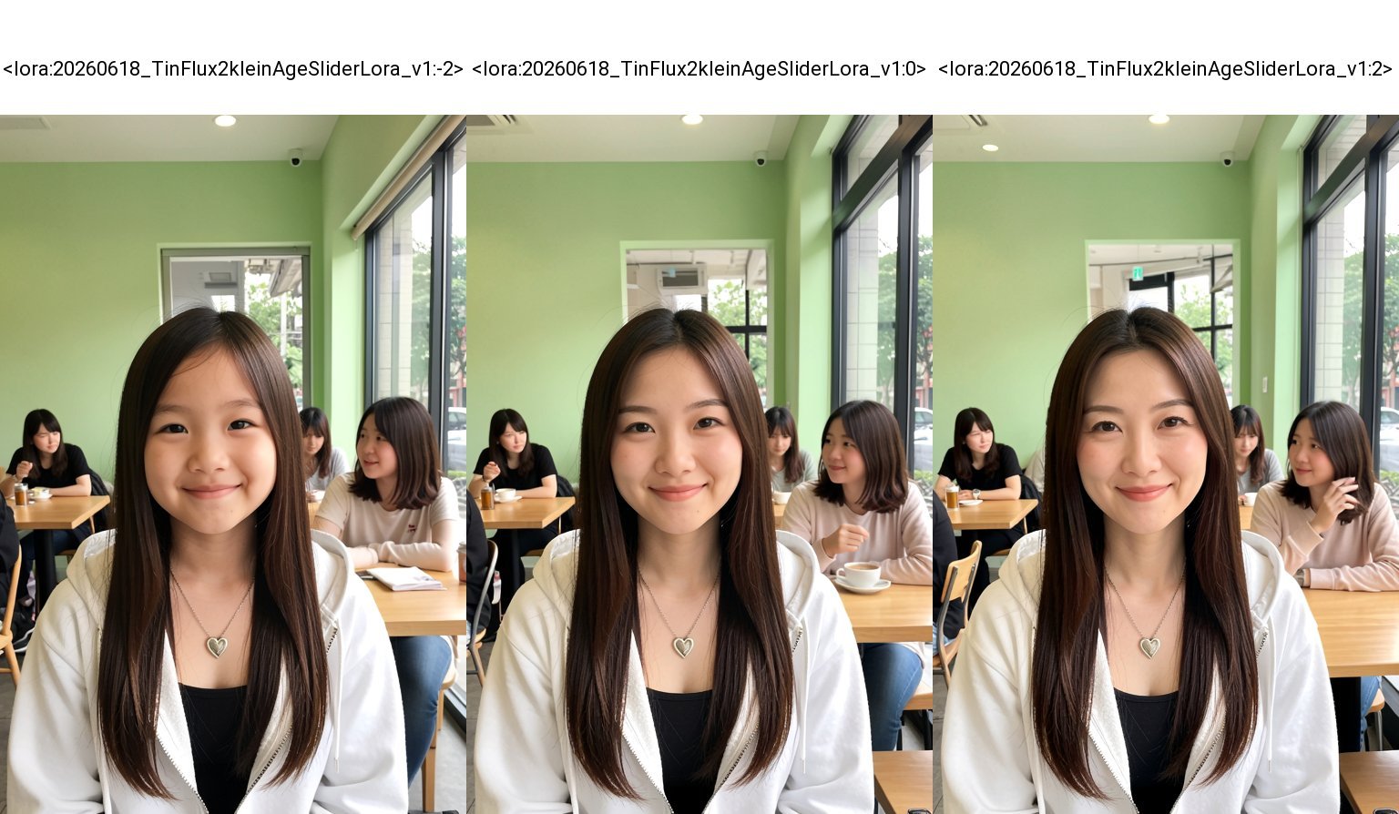 This photograph features a Asian woman with long,  straight dark brown hair and fair skin,  smiling gently. She wears a wh...