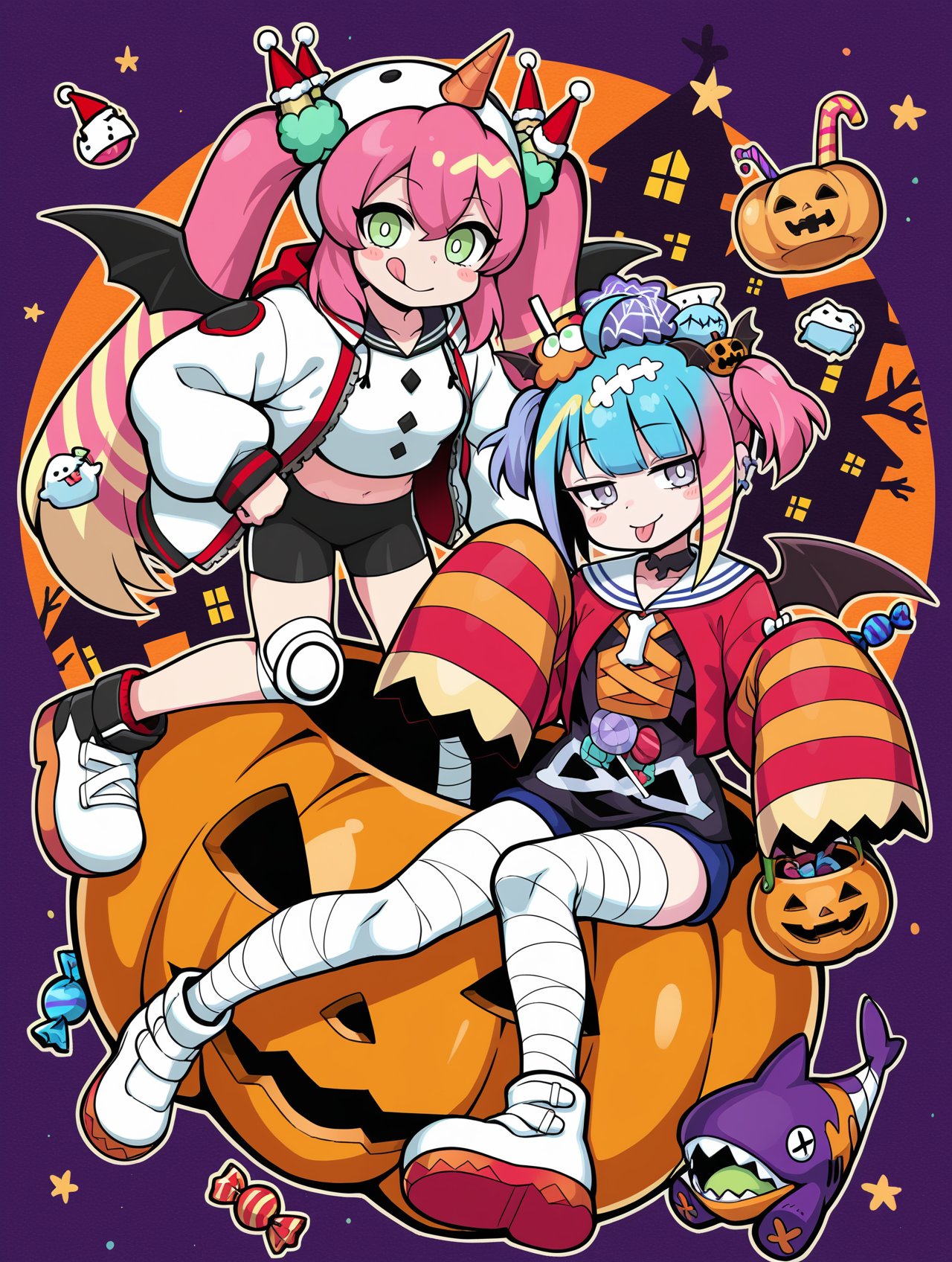2girls,  candy,  navel by Sqquirtle0007 on Tensor.Art