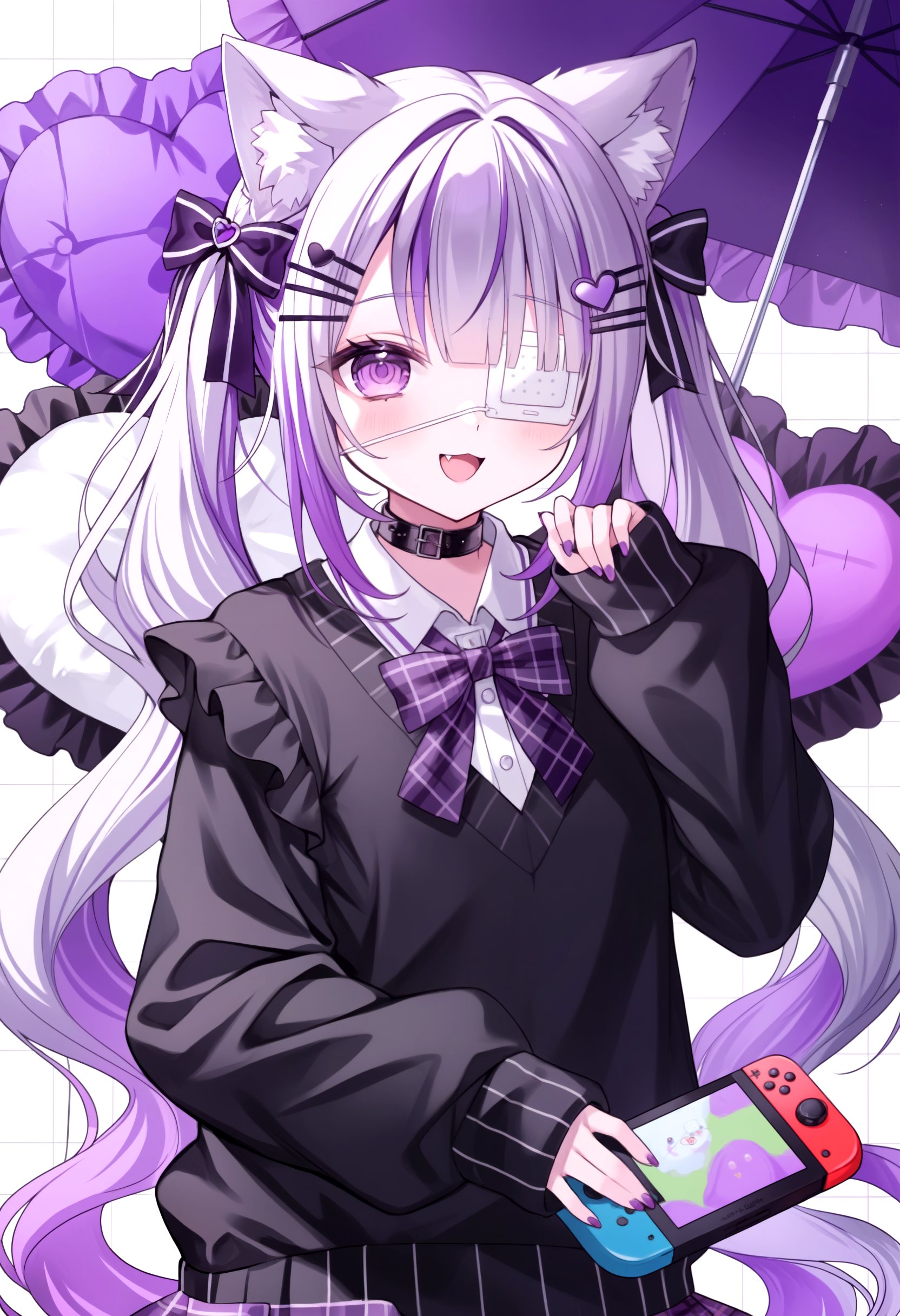 1girl,  bow,  sleeves past wrists by 二坤年 on Tensor.Art