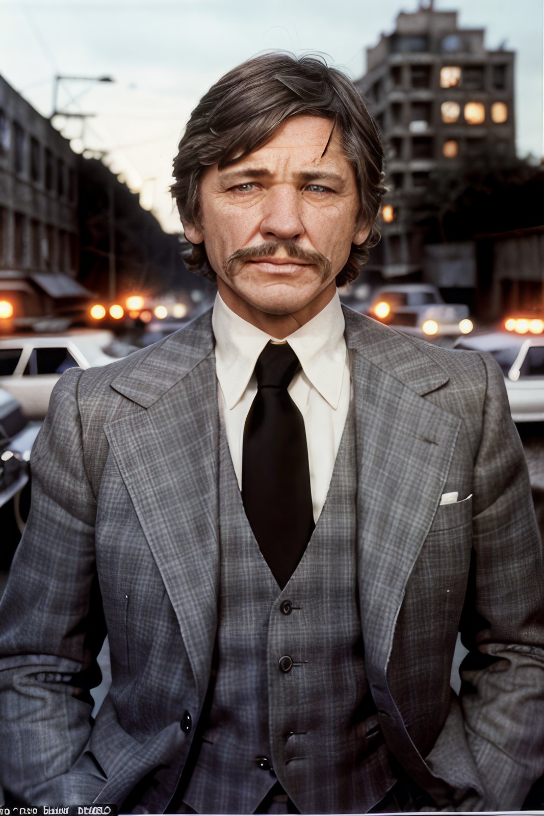 <lora:CharlesBronson:1>, RAW photo, portrait of a violent vigilante, wearing a suit, symmetrical hazel eyes, at midnight, darkness, city slum in background, 1970s, <lora:epiNoiseoffset_v2Pynoise:1.6>,