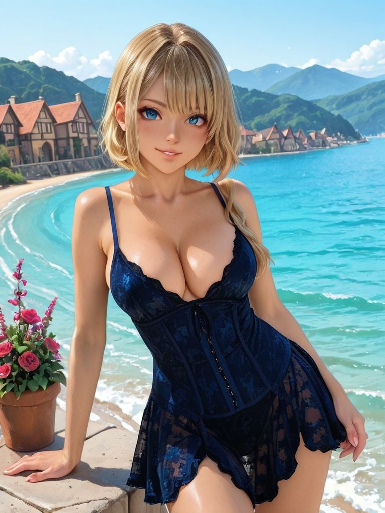 1girl,  solo,  large breasts by reprinter on Tensor.Art