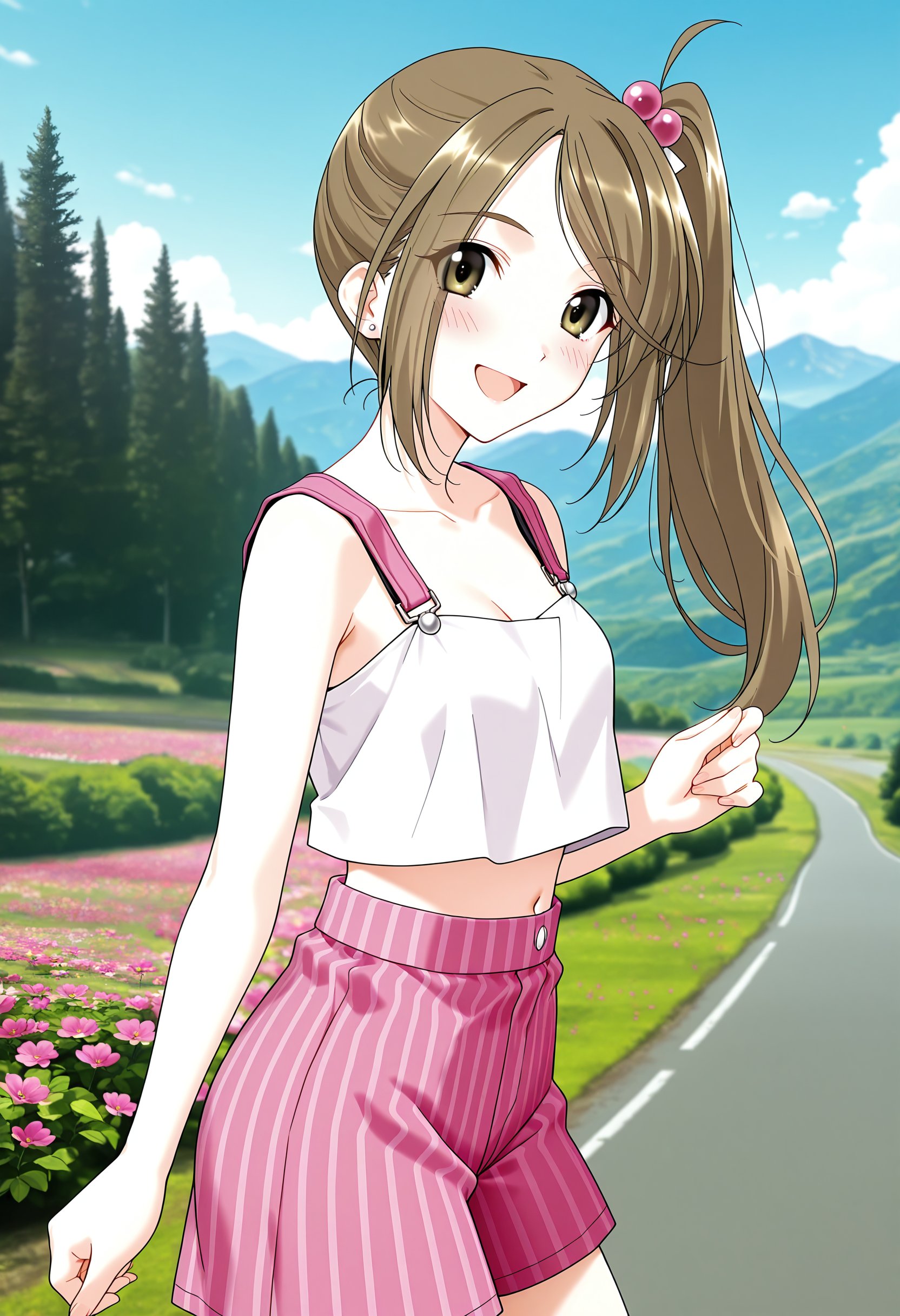 kodama hibiki \(memories off 3\),  hibikicroptop,  eyes visible through hair by CruZz127 on Tensor.Art