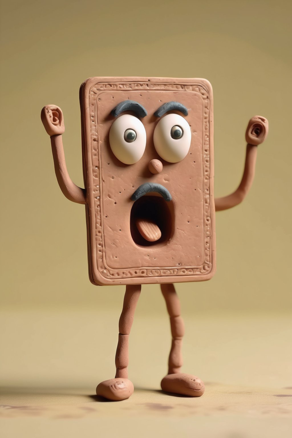 <lora:Clay Animation:1>Clay Animation - a clay animation figure of a playing card with arms and legs and hair and a face with a shocked expression