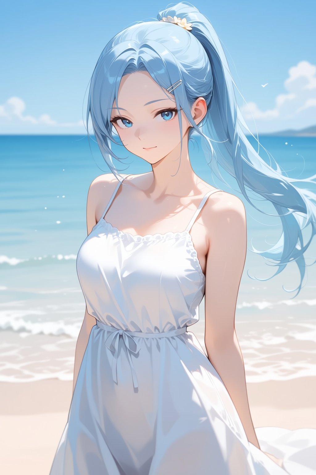 1girl,  solo,  blue eyes by 天TIN on Tensor.Art
