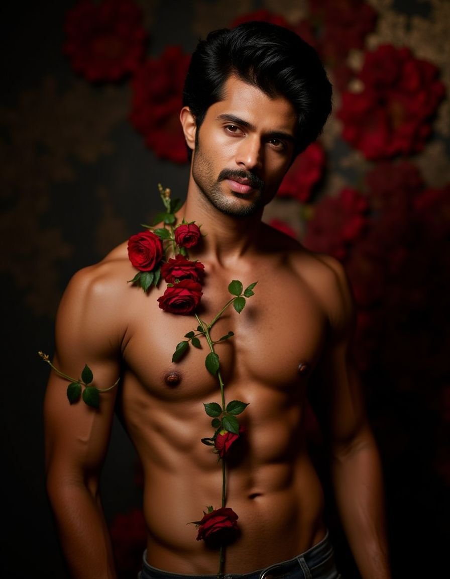 Vijay Devarakonda ,  medium shot,  realistic photography by HottiesnHotties on Tensor.Art