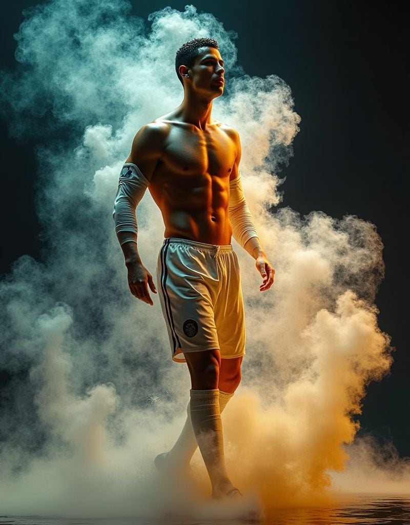 Cristiano Ronaldo ,  shirtless ,  3d rendering for a realistic by HottiesnHotties on Tensor.Art