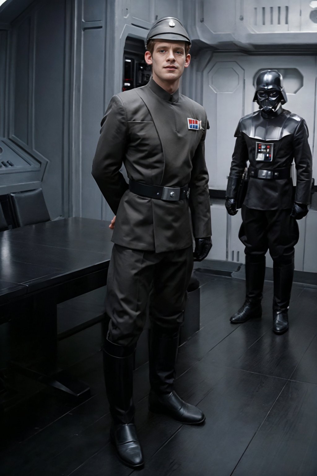 Star Wars,  conference room of the Death Star,  standing next to Darth Vader by txhorn75 on Tensor.Art