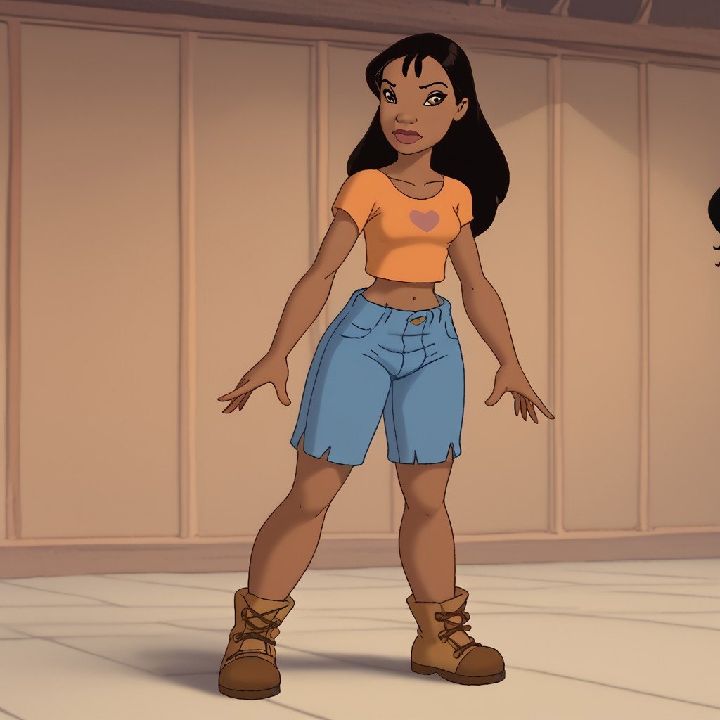 n4niP,  dark-skinned female,  black hair by ssjmike22 on Tensor.Art