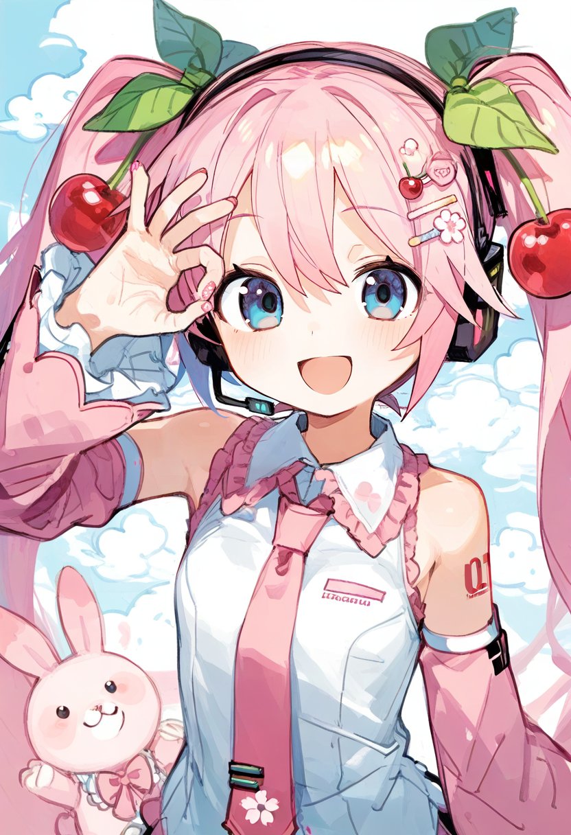 1girl,  hatsune miku,  sakura miku by silvermoong on Tensor.Art