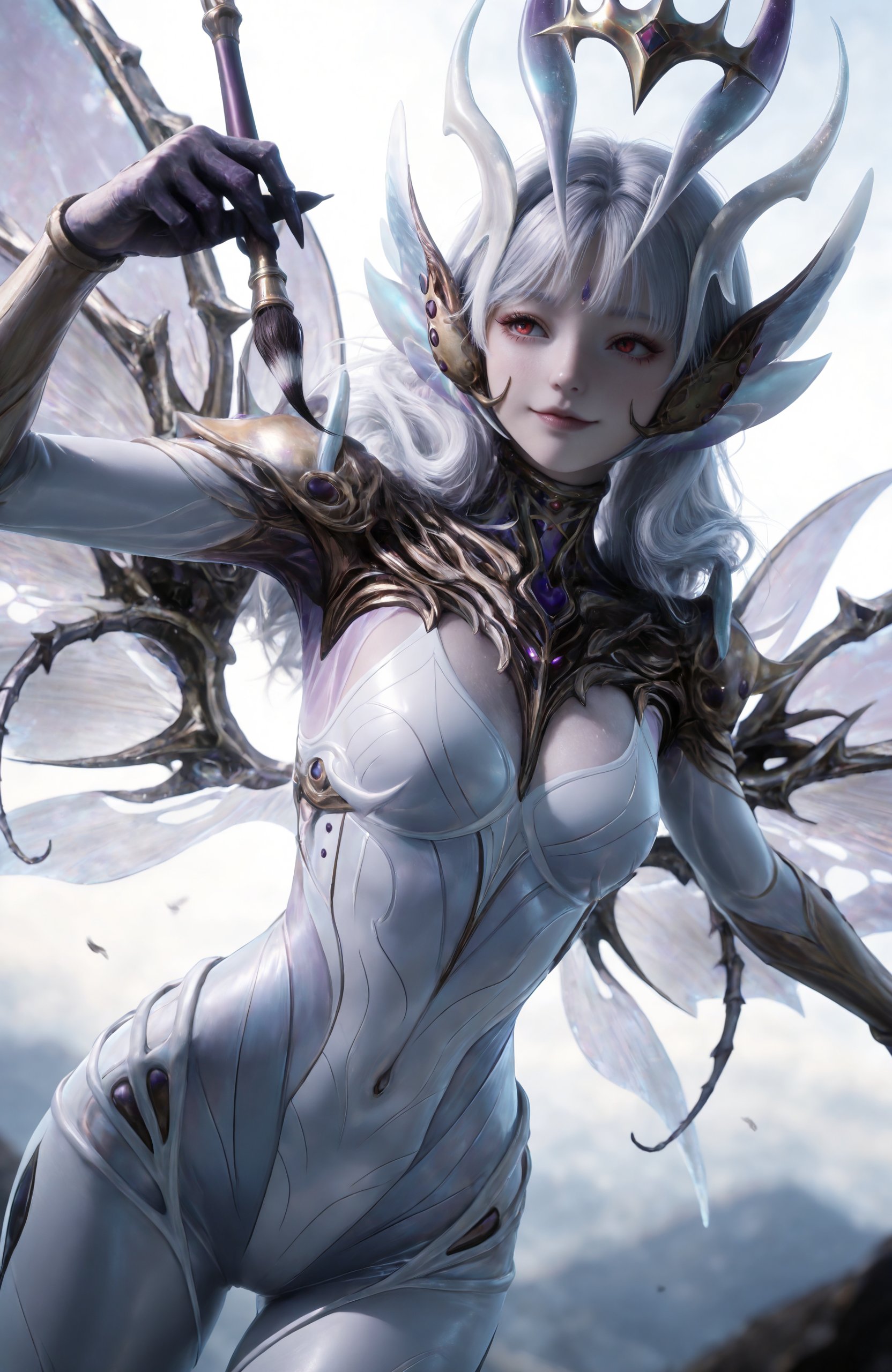 1girl,  horns,  red eyes by 天海TianHai on Tensor.Art