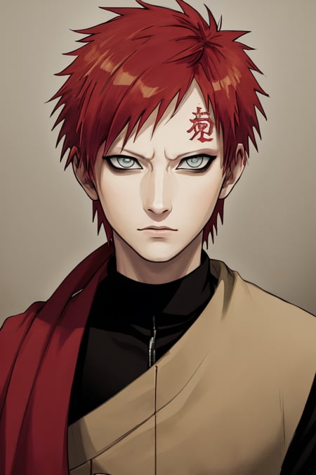 <lora:Gaara-10:0.7>  masterpiece, best quality, gaara, looking at viewer, closed mouth, facial mark, portrait