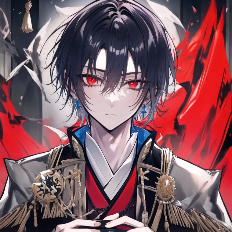 solo,  looking at viewer,  short hair by 灯之幻星河 on Tensor.Art