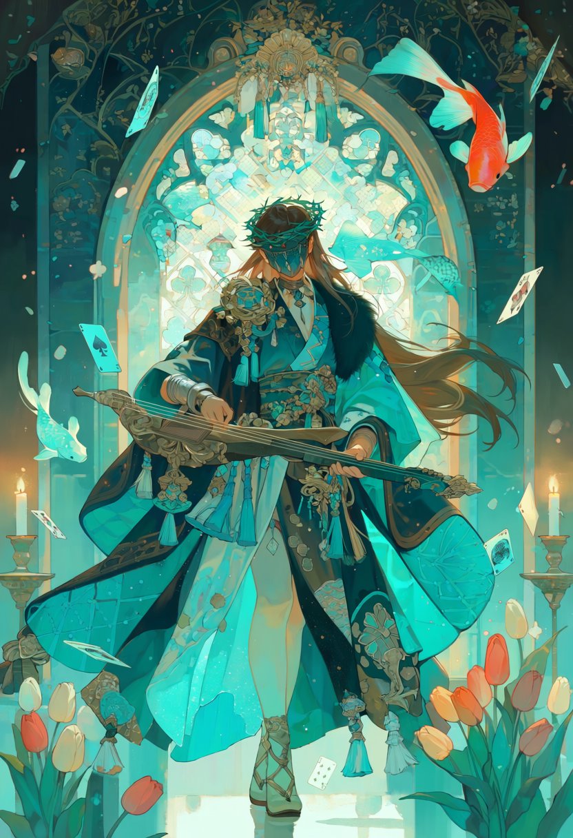 rb0x,  indigo theme,  masked dancer by MissFidonyo on Tensor.Art