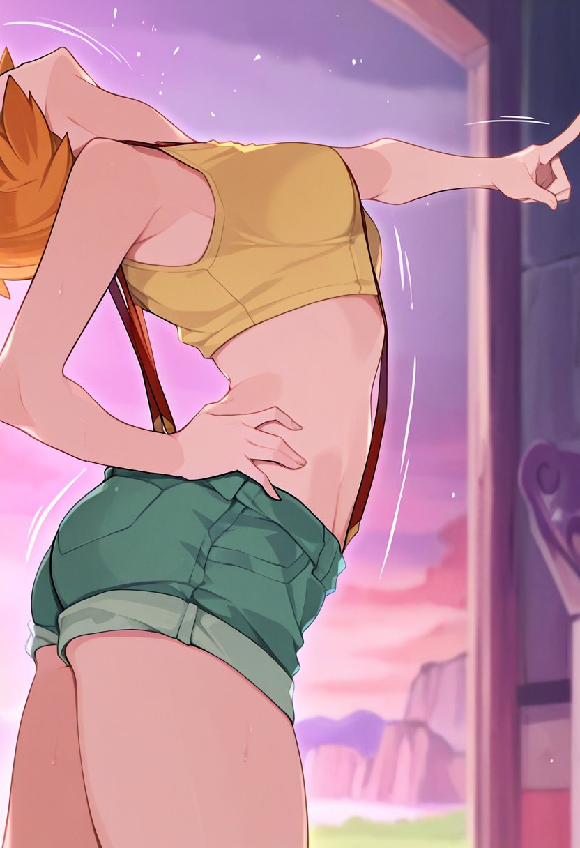 1girl,  misty \(pokemon\),  yellow shirt by Hot Anime Girls on Tensor.Art