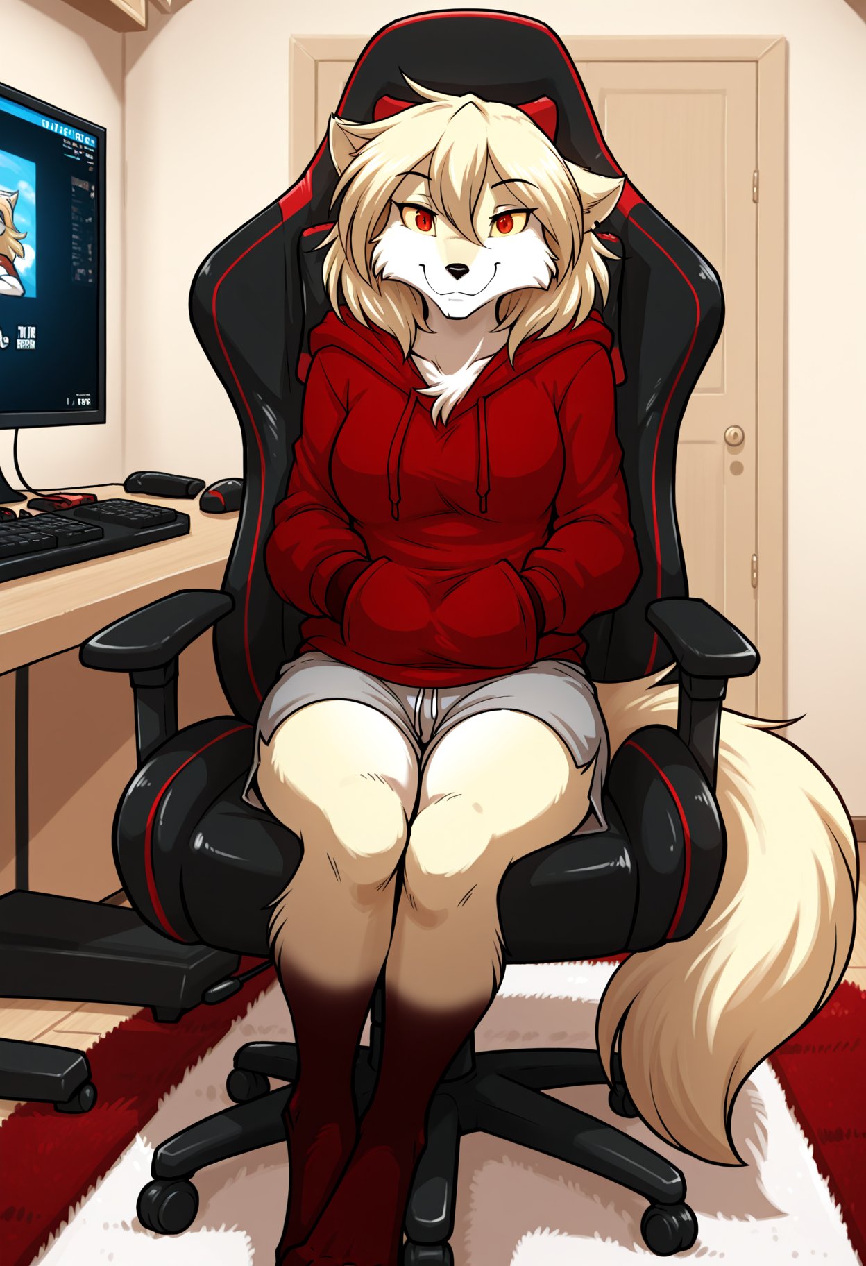 clovis_twokinds,  anthro fox,  furry anthro by ExileWolfGamez on Tensor.Art