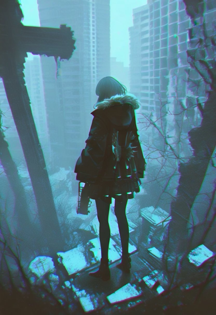 1girl,  ruins,  solo by silvermoong on Tensor.Art