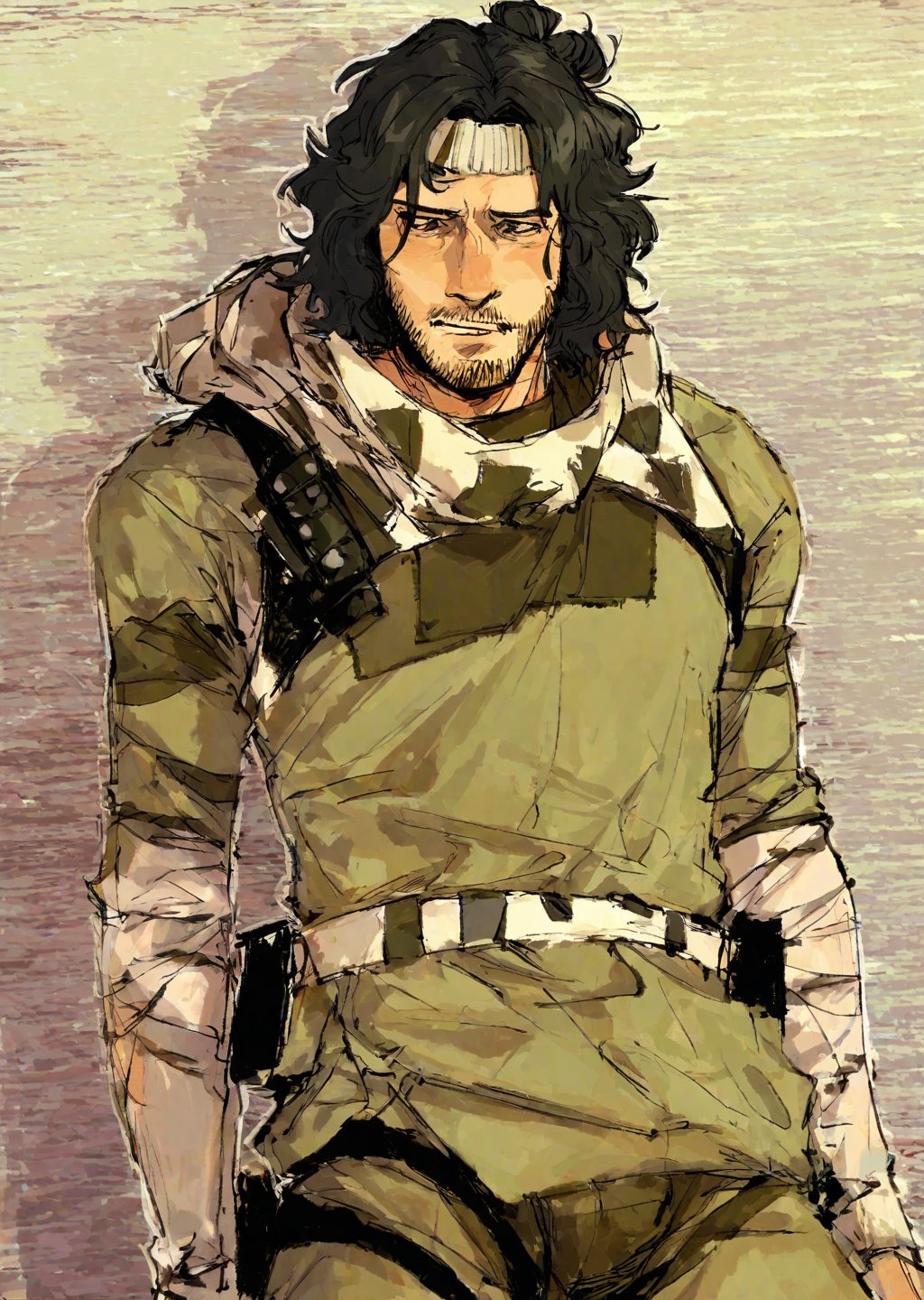 simon (iron lung),  black hair,  wavy hair by crushcries on Tensor.Art