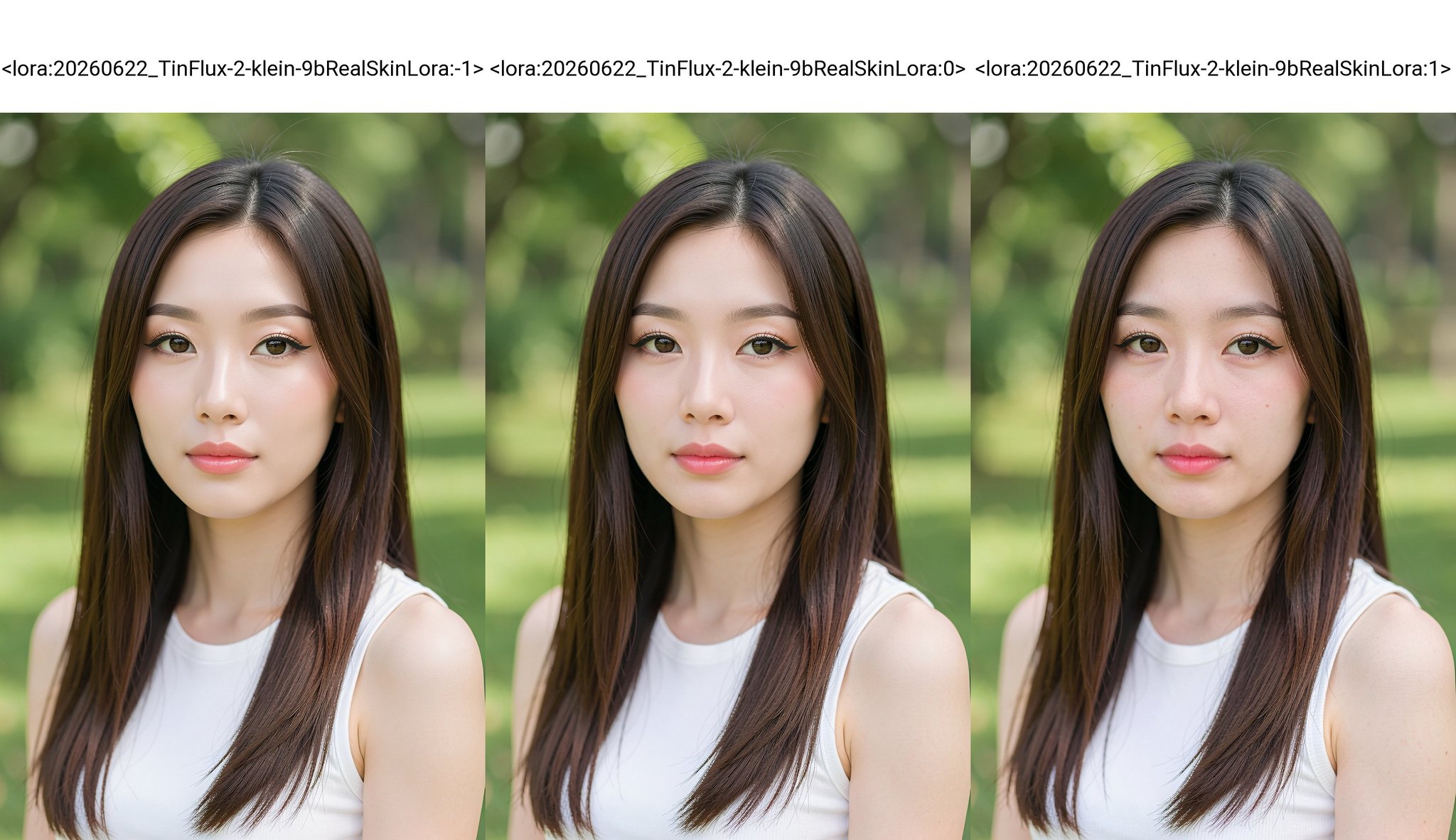 This is a high-resolution photograph of a young Asian woman with a fair complexion and long,  straight,  dark brown hair t...