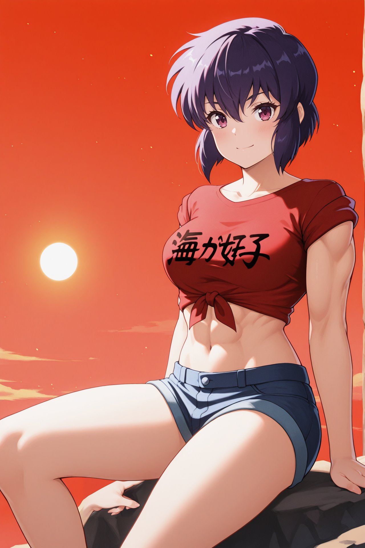 kusanagi motoko,  hair between eyes,  medium breasts by Farfegnugen on Tensor.Art