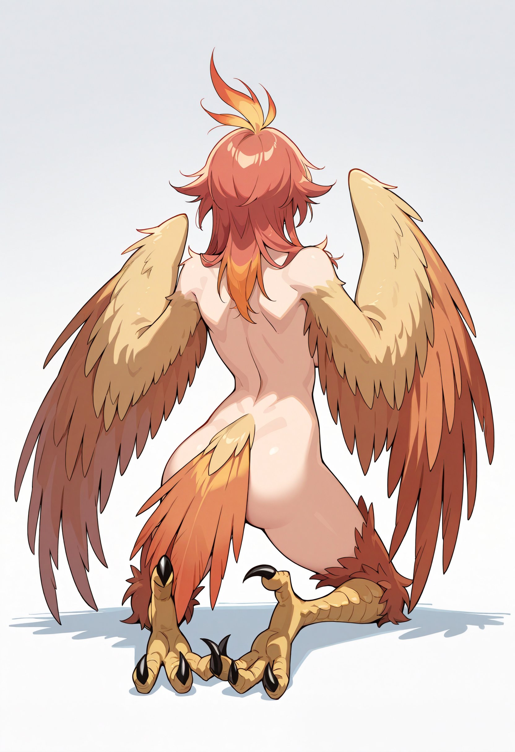 phoenix harpy,  1girl,  monster girl by EroBytes on Tensor.Art