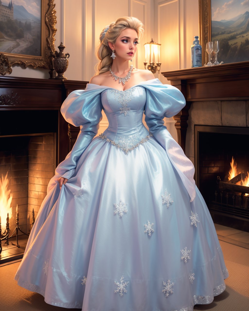 adult beautiful tall woman,  (voluminous puffy sleeves) ,  solo by miaomiao on Tensor.Art
