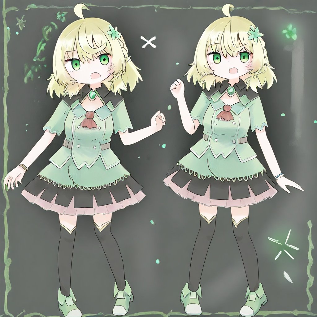 1girl,  Ixia_Polystachya,  green eyes by Mandatarius_403 on Tensor.Art