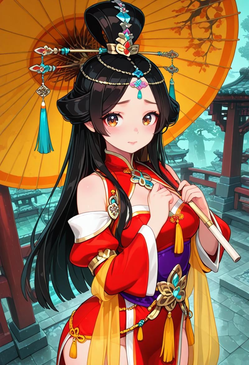 1girl,  wangzhaojun,  brown eyes by user_758259292217423395 on Tensor.Art