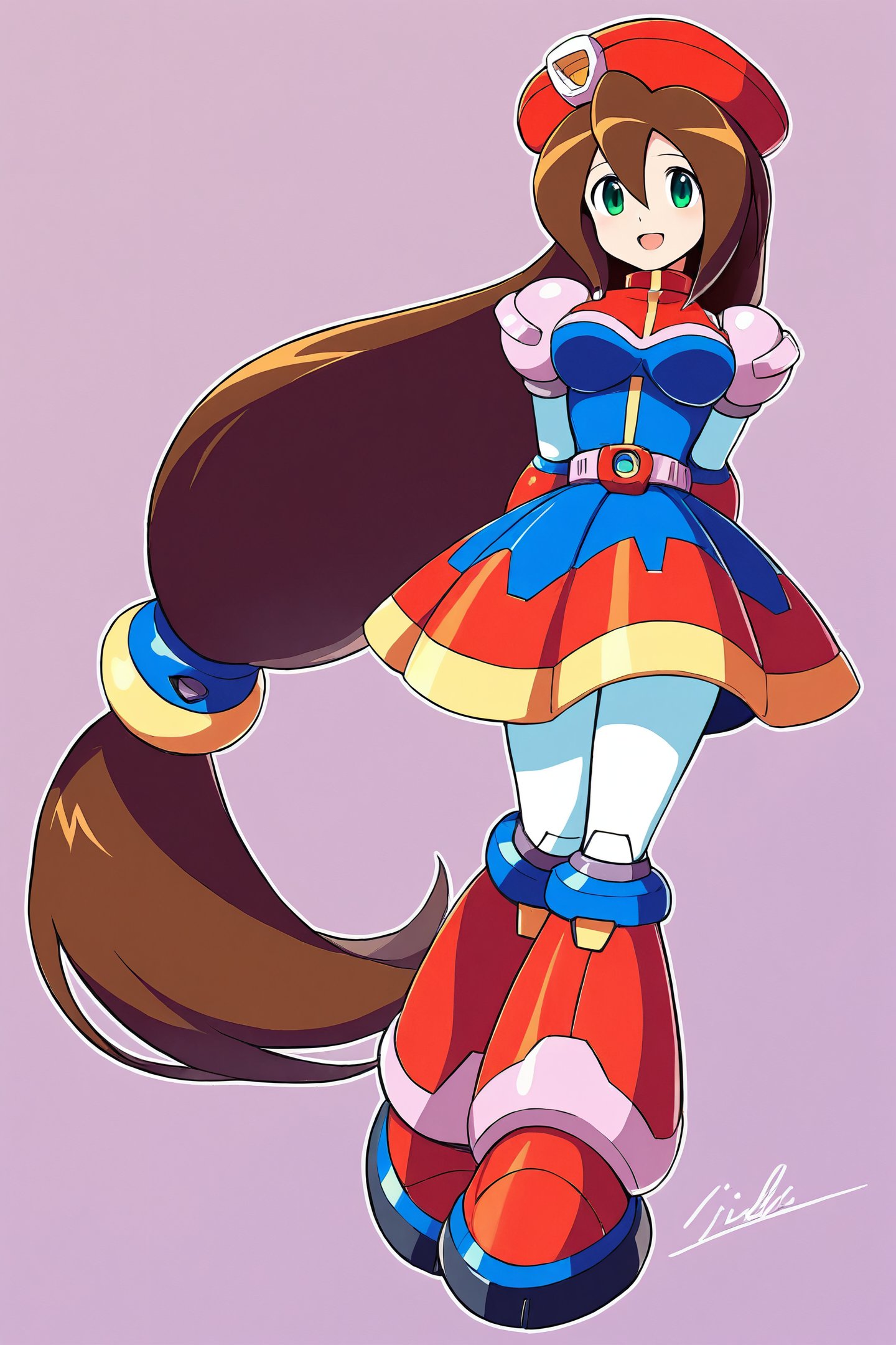 iris \(mega man\),  1girl,  beret by Awawa on Tensor.Art
