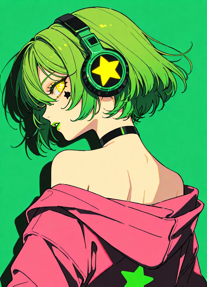 1girl,  solo,  headphones by Rin_x0 on Tensor.Art