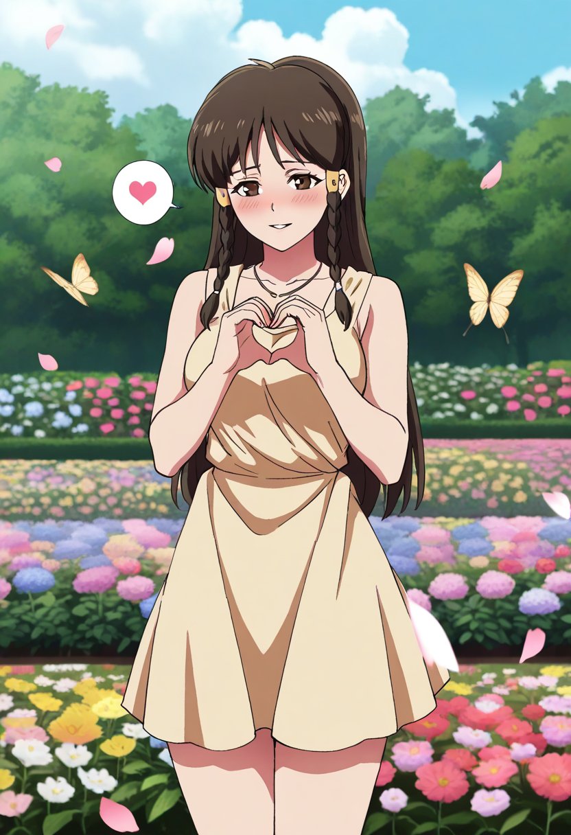 Soara,  brown long hair,  two braids by Hot Anime Girls on Tensor.Art