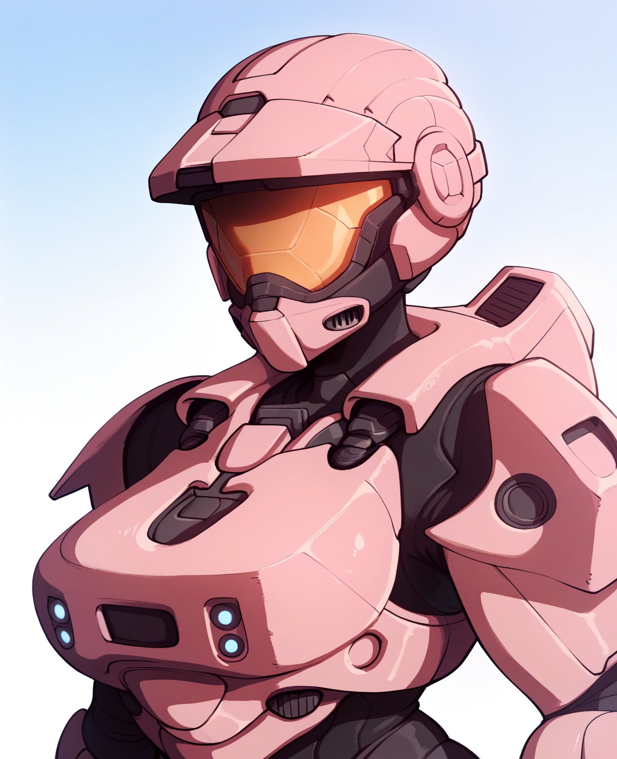 score_9, score_8_up, score_7_up, score_6_up, score_5_up, score_4_up, source_anime, mdbg, smh, spartan \(halo\), 1girl, solo, helmet, faceless, armor, gloves, power armor, science fiction, crotch plate, breastplate, large breasts, simple background, (((upper body, portrait, close-up, headshot portrait))) <lora:spartan_pdxl:1>