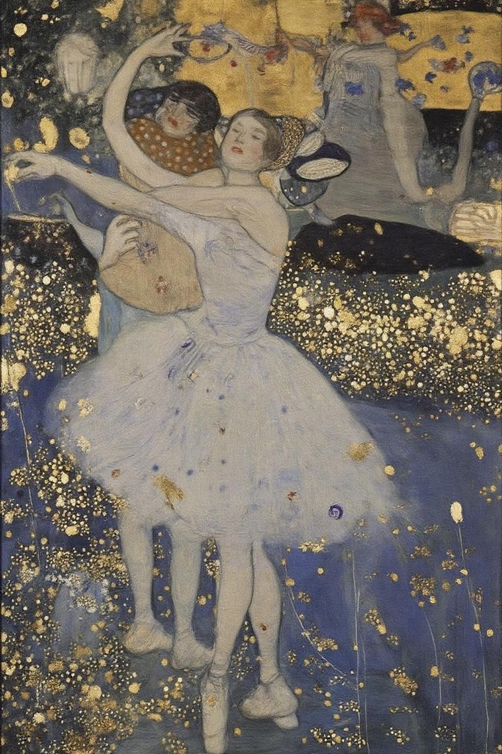 kl1mt painting. a ballet dancing scene from Swan Lake by Tchaikovsky by NobodyButMeow on Tensor.Art