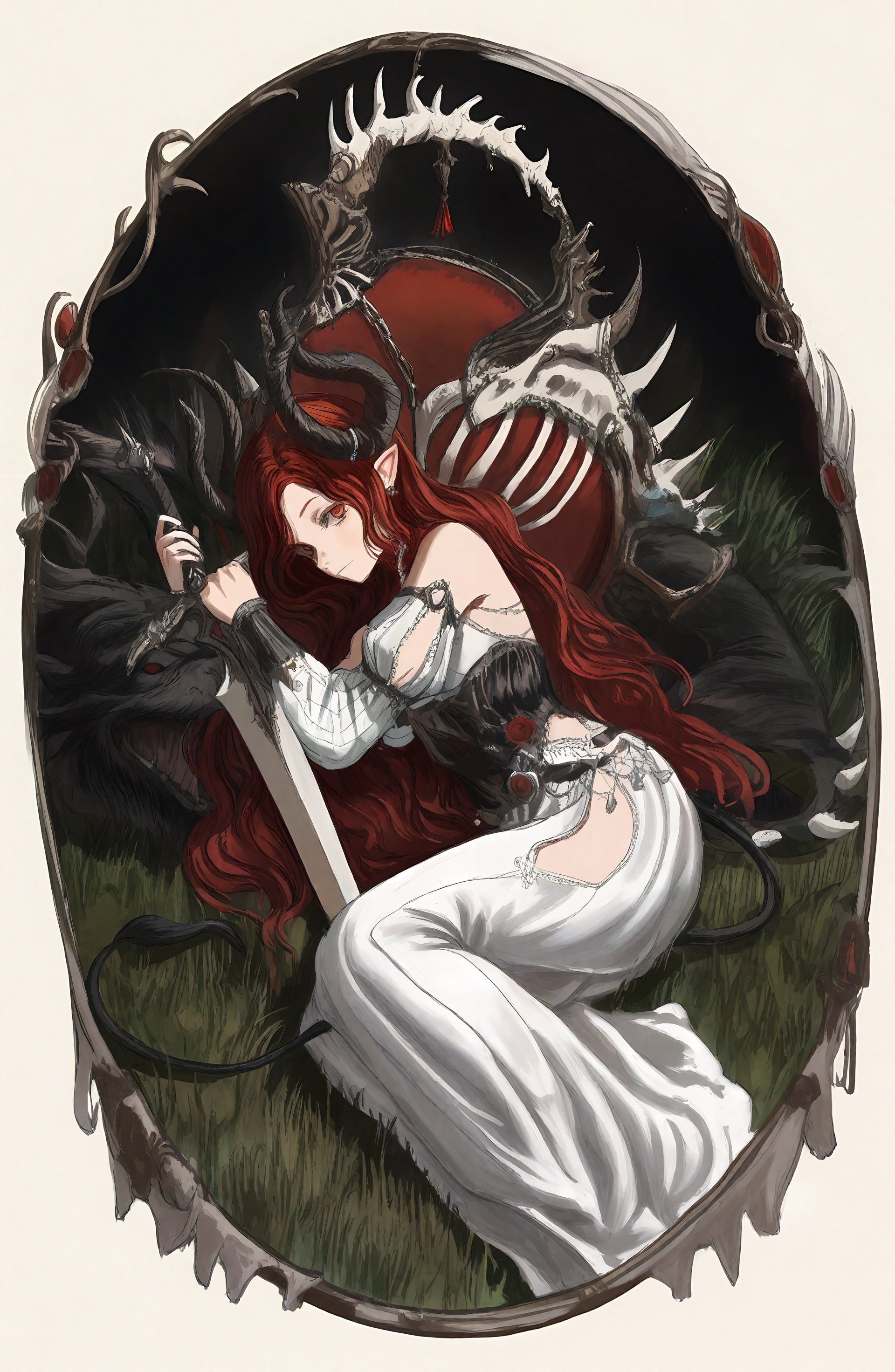 1girl,  long_hair,  red_eyes by 子行将夜 on Tensor.Art