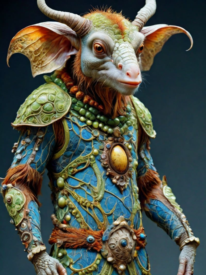 photography in the style of detailed hyperrealism,creature,fantasy,James Christensen,bold lines,hyper detailed,