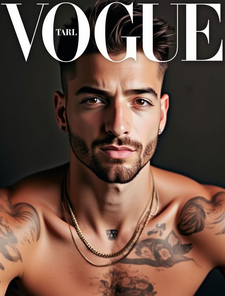 Maluma ,  cover art,  VOGUE by HottiesnHotties on Tensor.Art