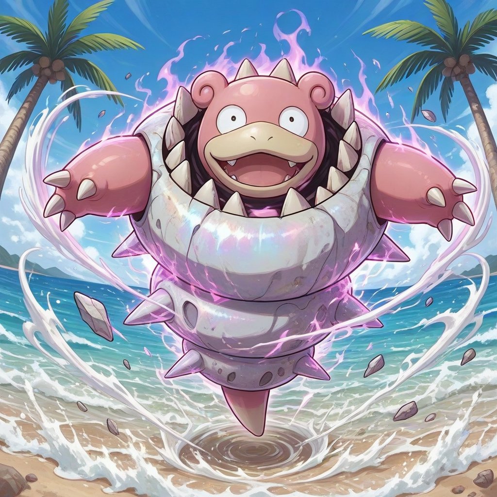 1other,  looking at viewer,  Mega_Slowbro \(Pokemon\) by スライムナイト on Tensor.Art