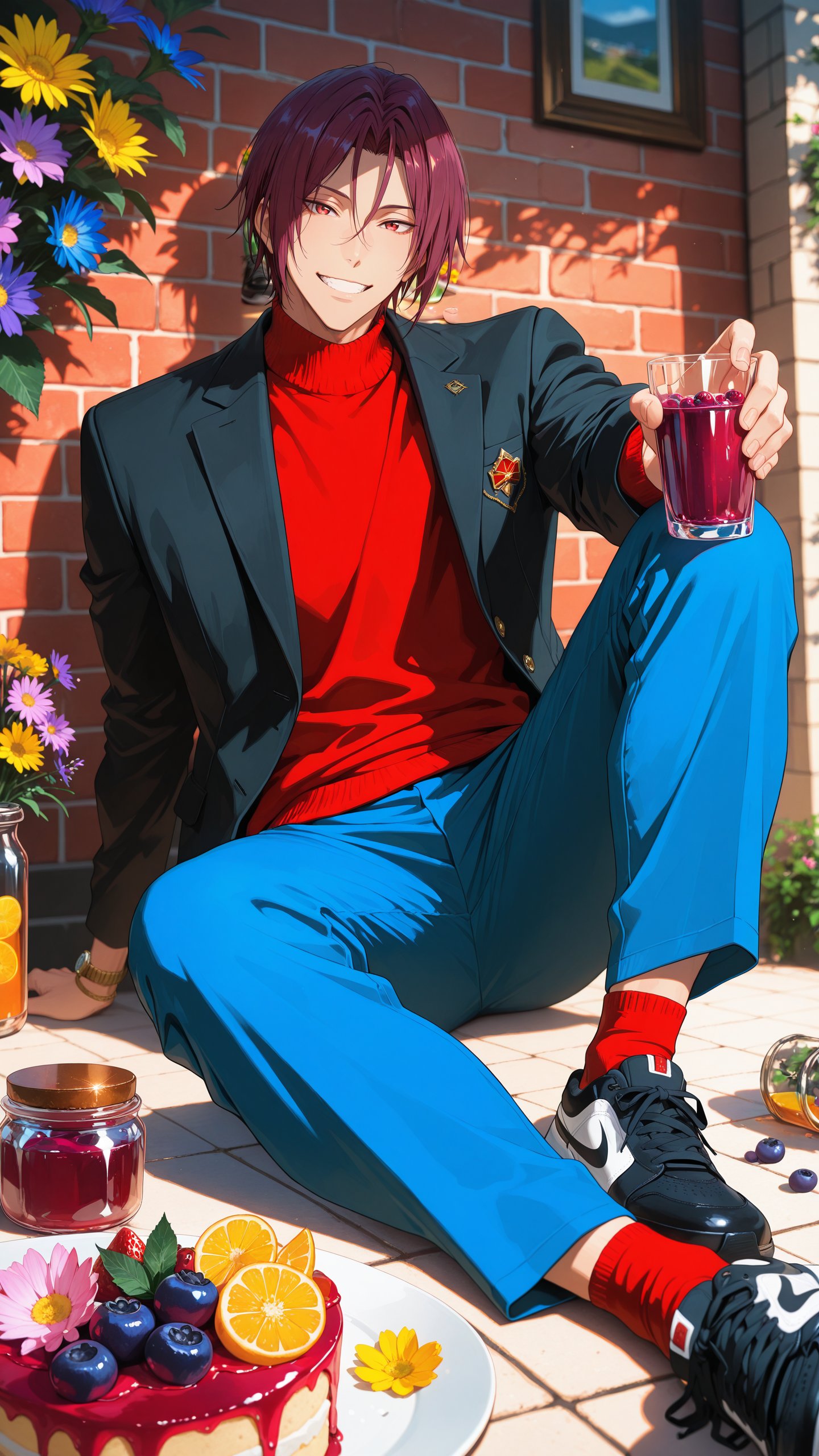 Rin Matsuoka,  expansive and uninhibited man ,  athletic youth male by Min on Tensor.Art