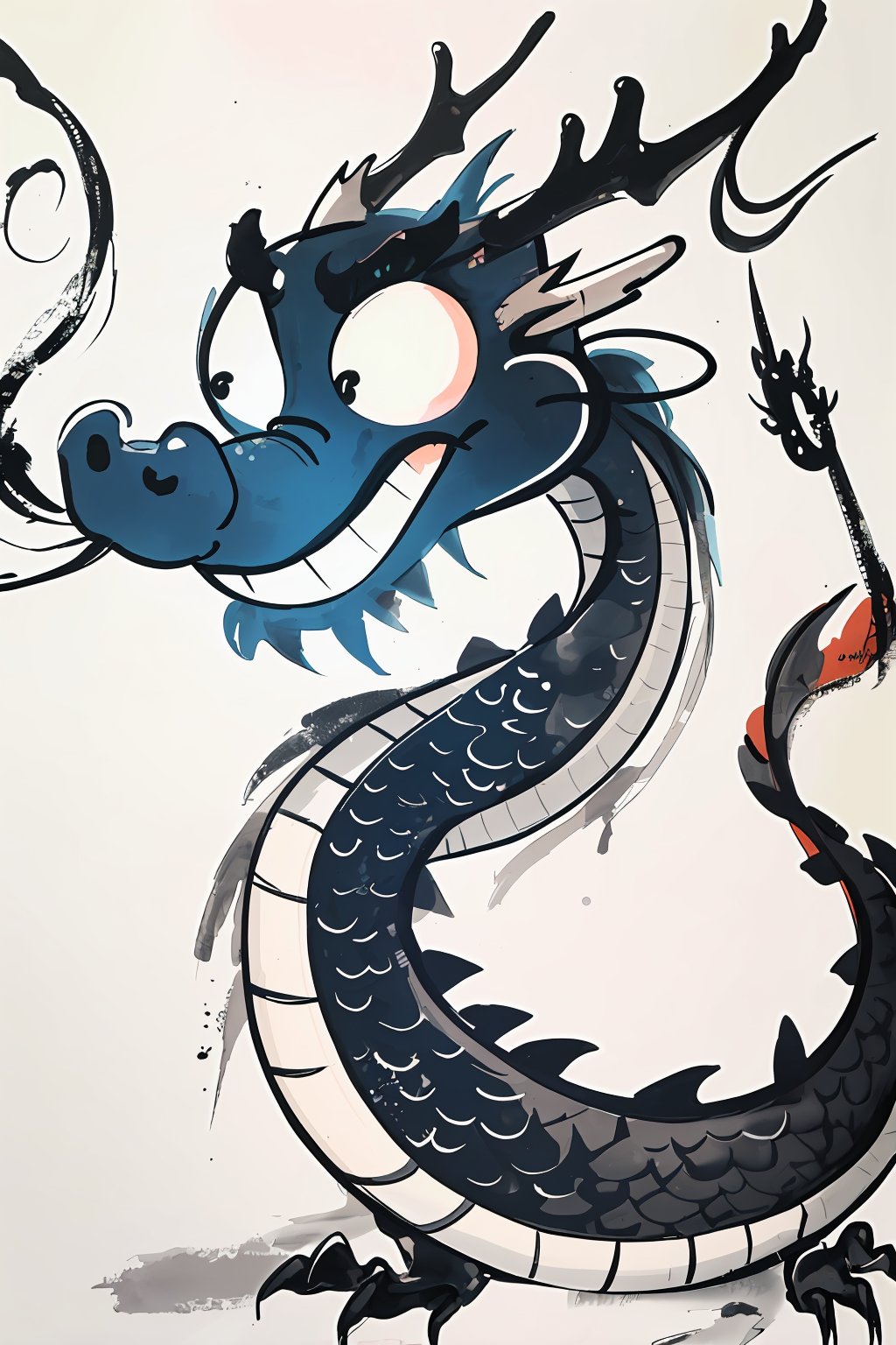 cute,dragon,ink,<lora:麻袋2024-028潦草龙权重0.5-1:0.8>,