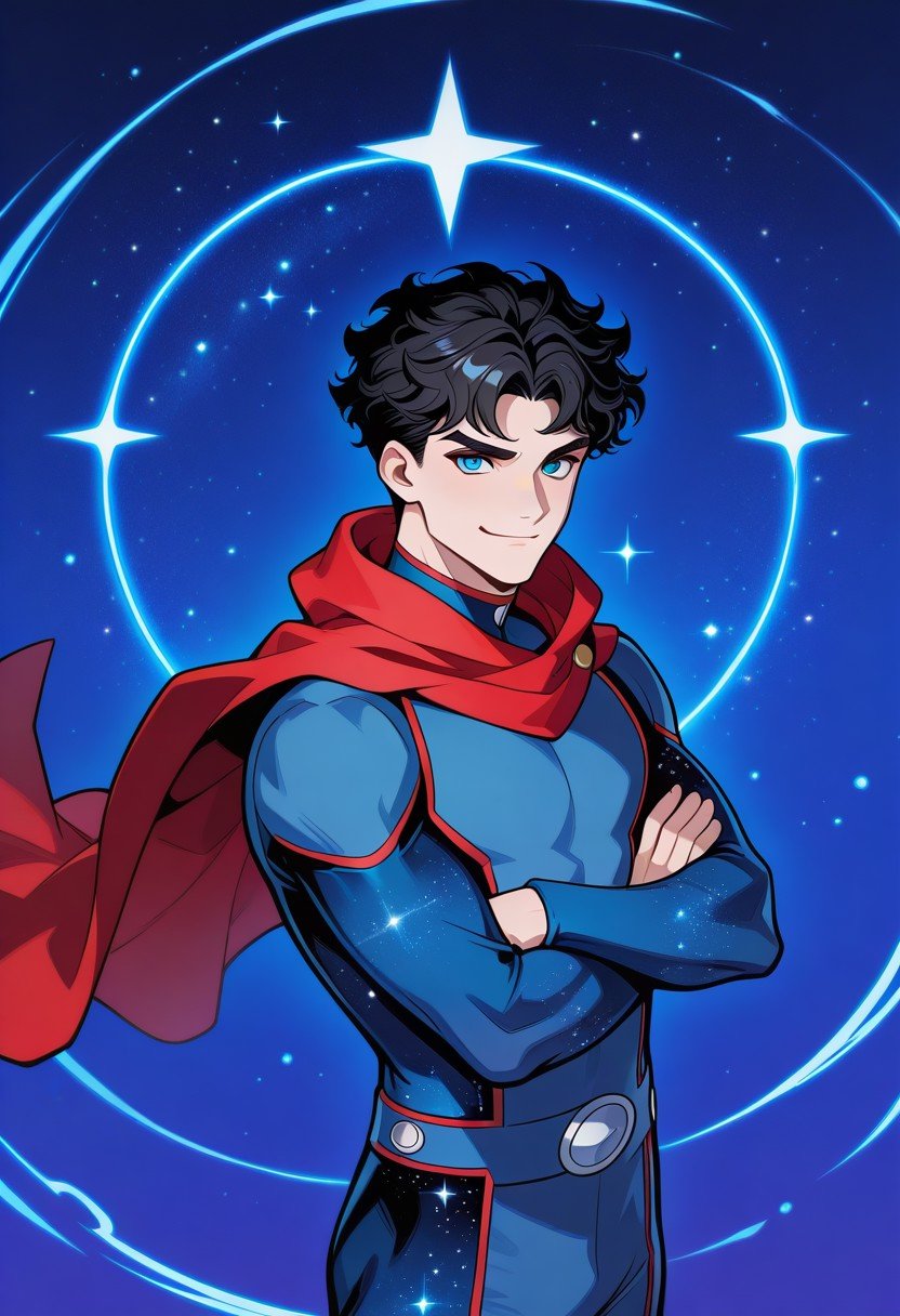 Wiccan,  blue background,  Wiccan by Toby_242 on Tensor.Art